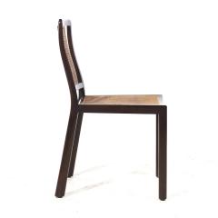 Edward Wormley Edward Wormley for Dunbar Mid Century Cane and Mahogany Dining Chairs Set of 8 - 3848210