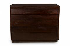 Edward Wormley Edward Wormley for Dunbar Mid Century Dark Wood Louver Front Commodes Chests - 2792907