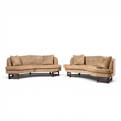 Edward Wormley Edward Wormley for Dunbar Mid Century Janus Sofas Pair - 4713289