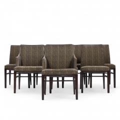 Edward Wormley Edward Wormley for Dunbar Mid Century Mahogany Dining Chairs Set of 8 - 4316990