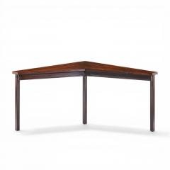 Edward Wormley Edward Wormley for Dunbar Mid Century Mahogany Janus Sofa Corner Table - 4569143