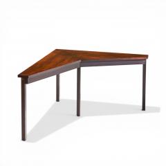 Edward Wormley Edward Wormley for Dunbar Mid Century Mahogany Janus Sofa Corner Table - 4569148