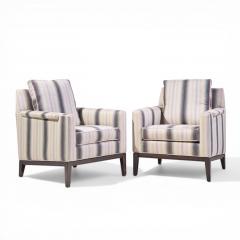 Edward Wormley Edward Wormley for Dunbar Mid Century Mahogany Lounge Chairs Pair - 4566161