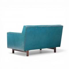 Edward Wormley Edward Wormley for Dunbar Mid Century Mahogany Loveseat Settee Sofa - 4560791