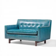 Edward Wormley Edward Wormley for Dunbar Mid Century Mahogany Loveseat Settee Sofa - 4560795