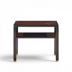 Edward Wormley Edward Wormley for Dunbar Mid Century Mahogany and Brass Side End Tables Pair - 4685617