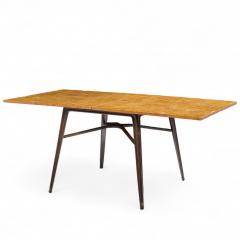 Edward Wormley Edward Wormley for Dunbar Mid Century Mahogany and Burlwood Flip Top Table - 4346038