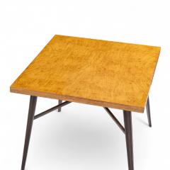 Edward Wormley Edward Wormley for Dunbar Mid Century Mahogany and Burlwood Flip Top Table - 4346041