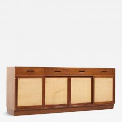 Edward Wormley Edward Wormley for Dunbar Mid Century Mahogany and Cane Credenza - 3688956