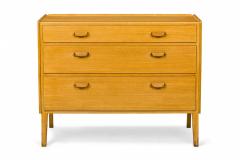 Edward Wormley Edward Wormley for Dunbar Mid Century Maple Three Drawer Slant Front Chest - 2793237