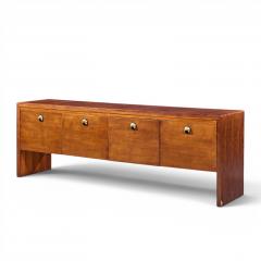 Edward Wormley Edward Wormley for Dunbar Mid Century Rosewood Oak and Brass Credenza - 4606074