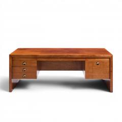 Edward Wormley Edward Wormley for Dunbar Mid Century Rosewood and Brass Executive Desk - 4615642