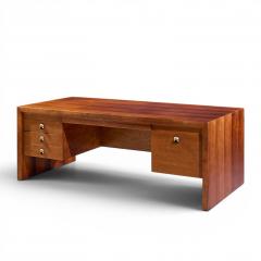 Edward Wormley Edward Wormley for Dunbar Mid Century Rosewood and Brass Executive Desk - 4615644