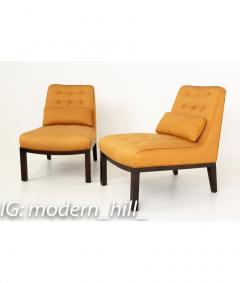 Edward Wormley Edward Wormley for Dunbar Mid Century Slipper Lounge Chairs Pair - 1850983