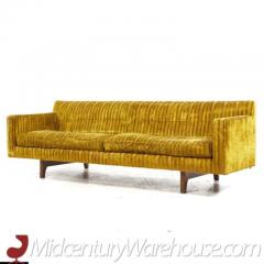 Edward Wormley Edward Wormley for Dunbar Mid Century Walnut Bracket Back Sofa - 3275566