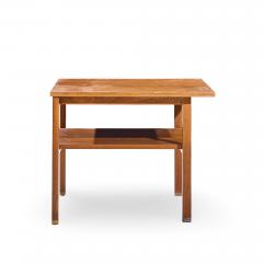 Edward Wormley Edward Wormley for Dunbar Mid Century Walnut and Brass Side End Tables Pair - 4499772