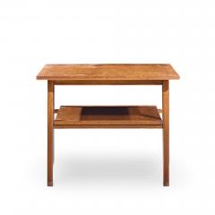 Edward Wormley Edward Wormley for Dunbar Mid Century Walnut and Brass Side End Tables Pair - 4499777