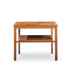 Edward Wormley Edward Wormley for Dunbar Mid Century Walnut and Brass Side End Tables Pair - 4499779