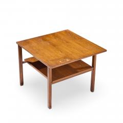 Edward Wormley Edward Wormley for Dunbar Mid Century Walnut and Brass Side End Tables Pair - 4499780