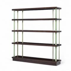 Edward Wormley Edward Wormley for Dunbar Model 4568 Lacquered Steel and Mahogany Bookcase - 4446034