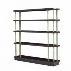 Edward Wormley Edward Wormley for Dunbar Model 4568 Lacquered Steel and Mahogany Bookcase - 4446042