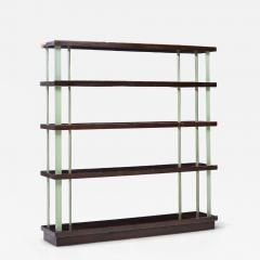 Edward Wormley Edward Wormley for Dunbar Model 4568 Lacquered Steel and Mahogany Bookcase - 4446099