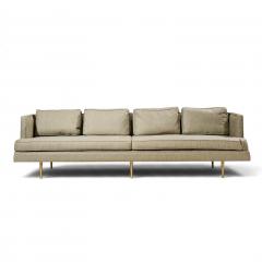 Edward Wormley Edward Wormley for Dunbar Model 4907 Mid Century Brass Leg Sofa - 4816652