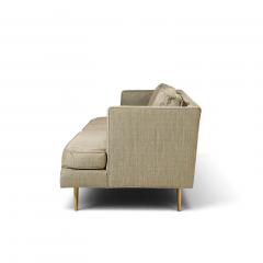 Edward Wormley Edward Wormley for Dunbar Model 4907 Mid Century Brass Leg Sofa - 4816655