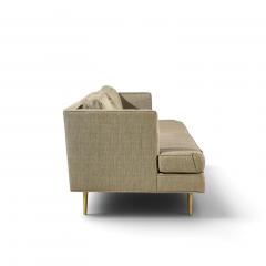 Edward Wormley Edward Wormley for Dunbar Model 4907 Mid Century Brass Leg Sofa - 4816658