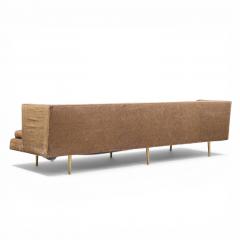 Edward Wormley Edward Wormley for Dunbar Model 4907A Mid Century Brass Leg Sofa - 4554760