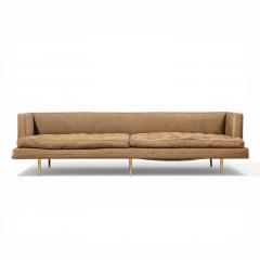 Edward Wormley Edward Wormley for Dunbar Model 4907A Mid Century Brass Leg Sofa - 4554762