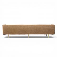 Edward Wormley Edward Wormley for Dunbar Model 4907A Mid Century Brass Leg Sofa - 4554763