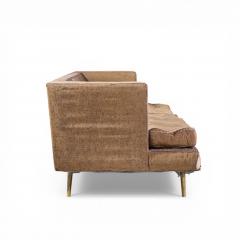 Edward Wormley Edward Wormley for Dunbar Model 4907A Mid Century Brass Leg Sofa - 4554765