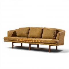 Edward Wormley Edward Wormley for Dunbar Model 5244 Mid Century Mahogany Sofa - 4659849