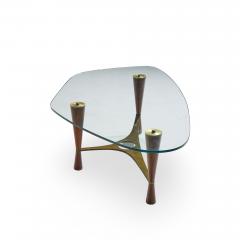 Edward Wormley Edward Wormley for Dunbar Model 5309 Mid Century Brass and Rosewood Coffee Table - 4534613