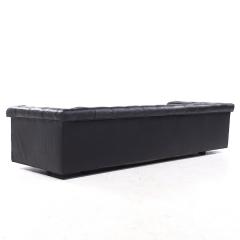 Edward Wormley Edward Wormley for Dunbar Model 5407 Mid Century Black Leather Party Sofa - 4138841
