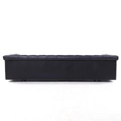 Edward Wormley Edward Wormley for Dunbar Model 5407 Mid Century Black Leather Party Sofa - 4138842