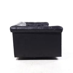 Edward Wormley Edward Wormley for Dunbar Model 5407 Mid Century Black Leather Party Sofa - 4138844