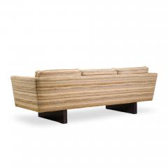 Edward Wormley Edward Wormley for Dunbar Model 5485A Mid Century Mahogany Angle Arm Sofa - 4565441