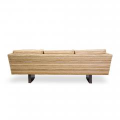 Edward Wormley Edward Wormley for Dunbar Model 5485A Mid Century Mahogany Angle Arm Sofa - 4565444