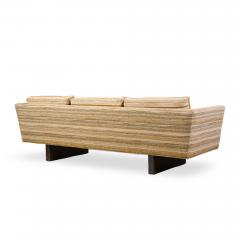 Edward Wormley Edward Wormley for Dunbar Model 5485A Mid Century Mahogany Angle Arm Sofa - 4565445