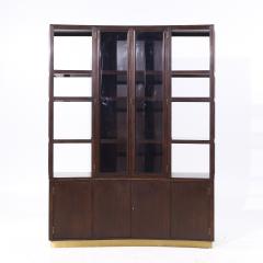 Edward Wormley Edward Wormley for Dunbar Model 6027 MCM Mahogany and Brass Curved Room Divider - 4022363