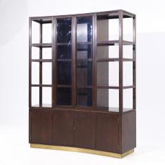 Edward Wormley Edward Wormley for Dunbar Model 6027 MCM Mahogany and Brass Curved Room Divider - 4022366