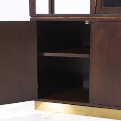 Edward Wormley Edward Wormley for Dunbar Model 6027 MCM Mahogany and Brass Curved Room Divider - 4022371