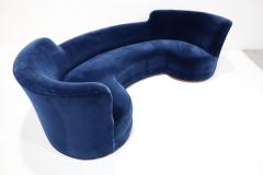 Edward Wormley Edward Wormley for Dunbar Oasis Sofa in Navy Blue Velvet - 4655045