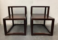 Edward Wormley Edward Wormley for Dunbar Pair Mahogany End Tables - 2795602