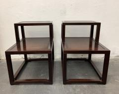 Edward Wormley Edward Wormley for Dunbar Pair Mahogany End Tables - 2795604