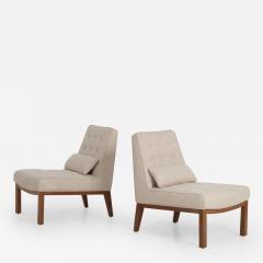 Edward Wormley Edward Wormley for Dunbar Pair of Slipper Chairs 1950 s - 3955656