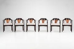 Edward Wormley Edward Wormley for Dunbar Six Dining Chairs Model 935 Horseshoe Chairs 1965c  - 4638695