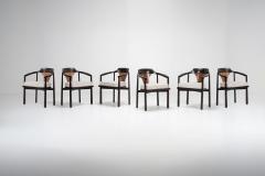 Edward Wormley Edward Wormley for Dunbar Six Dining Chairs Model 935 Horseshoe Chairs 1965c  - 4638696